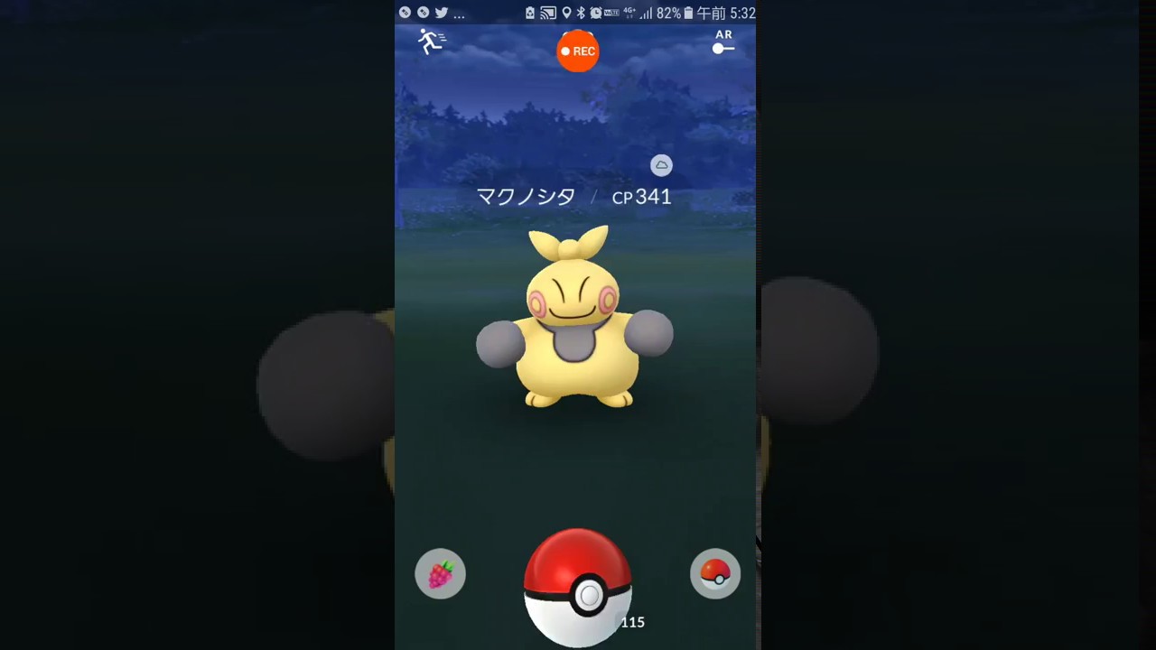 ポケモンGO 第3世代実装！ やせいの マクノシタが あらわれた！