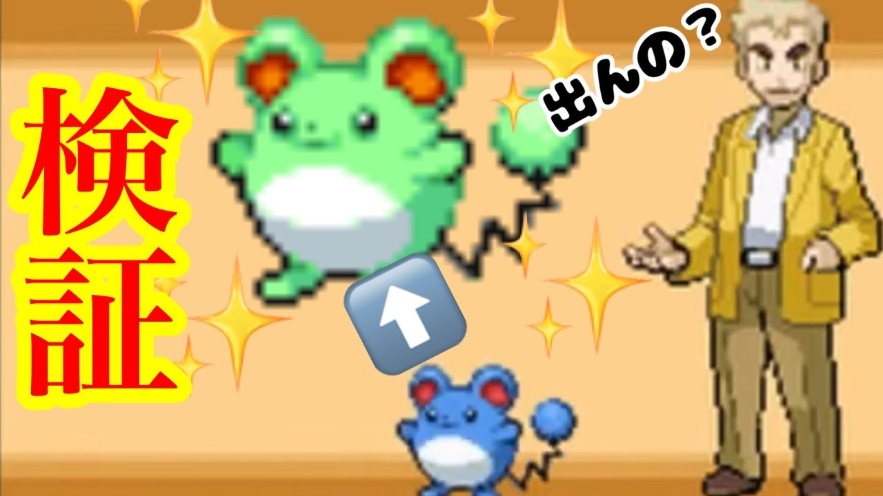 [検証]HGSSオーキド博士のマリルに色違いはいるのか？