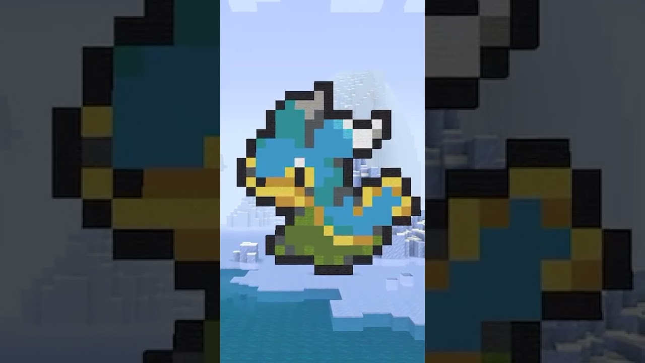 カラナクシはピンチになると…！？ #shorts 【マイクラ ポケモンドット絵】