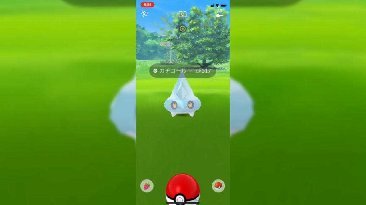 【ポケモンGO】野生のカチコール Wild pokemon Bergmite #shorts