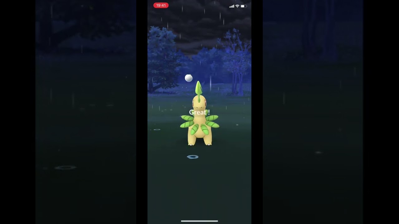 ポケモンGOでベイリーフをゲット！