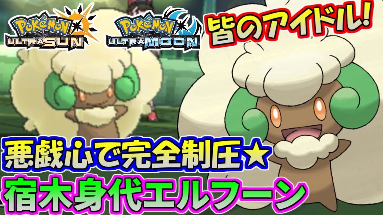 【ポケモンUSUM】キュートな小悪魔エルフーン！悪戯しちゃうぞ★【ウルトラサン/ウルトラムーン】