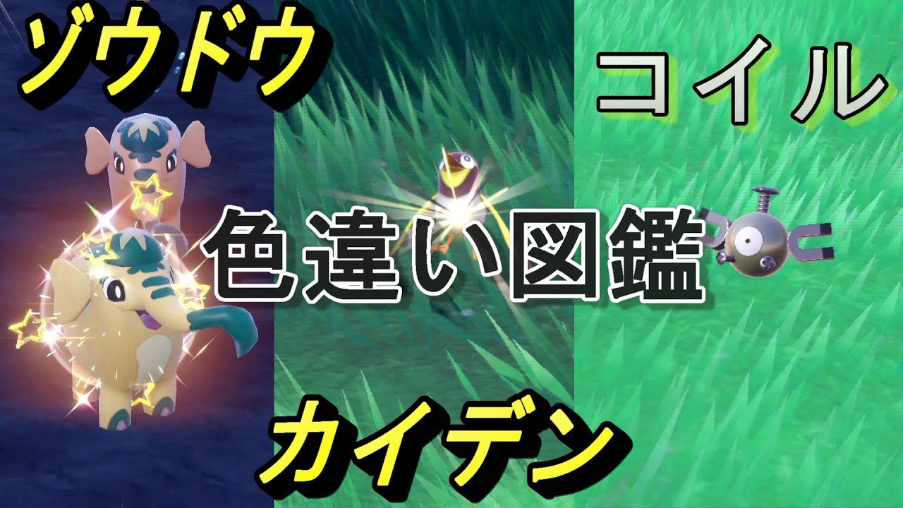 色違い図鑑ーコイル、ゾウドウ、カイデンー