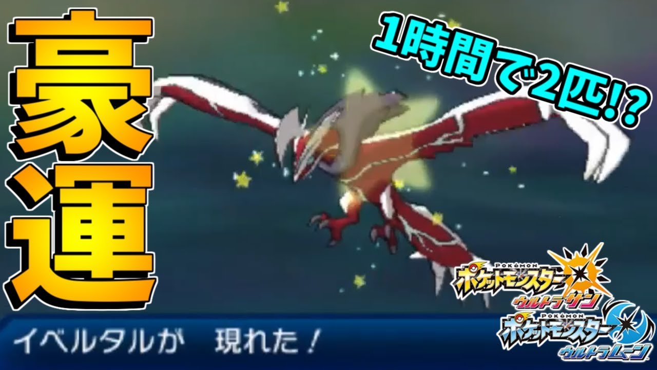 【豪運再び】宣言通り1時間で色違いイベルタルを2回出す男【ポケモンUSUM/ウルトラサンムーン】