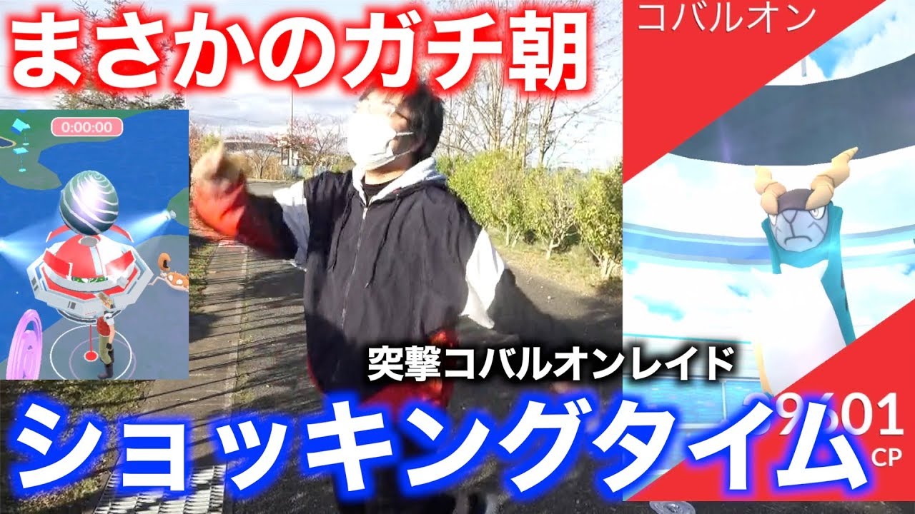 直立不動！？コバルオンレイドでガチ朝待機したらえらいことになった【ポケモンGO】
