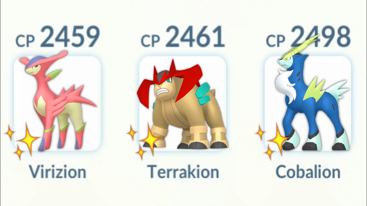 すべてのシャイニー ✨ (ビリジオン、テラキオン、コバルオン) チームをポケモン GO Pvp で使用する