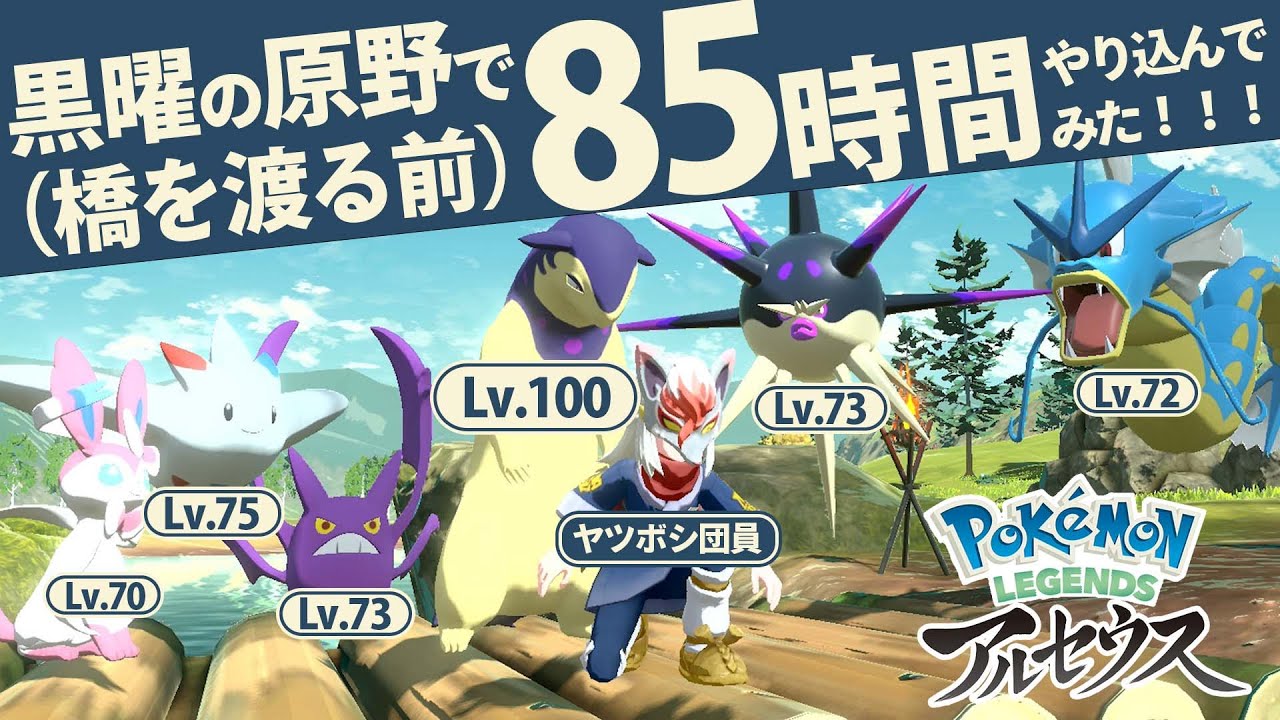 黒曜の原野（橋を渡る前）で"85時間"やり込んだのでそろそろ橋を渡ろうと思います！！｜Pokémon LEGENDS アルセウス
