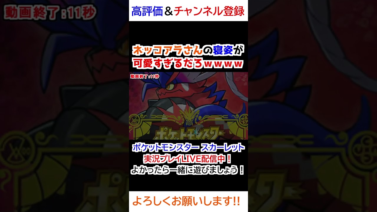 ネッコアラさんの寝姿が可愛すぎるｗｗ【ポケモンSV】