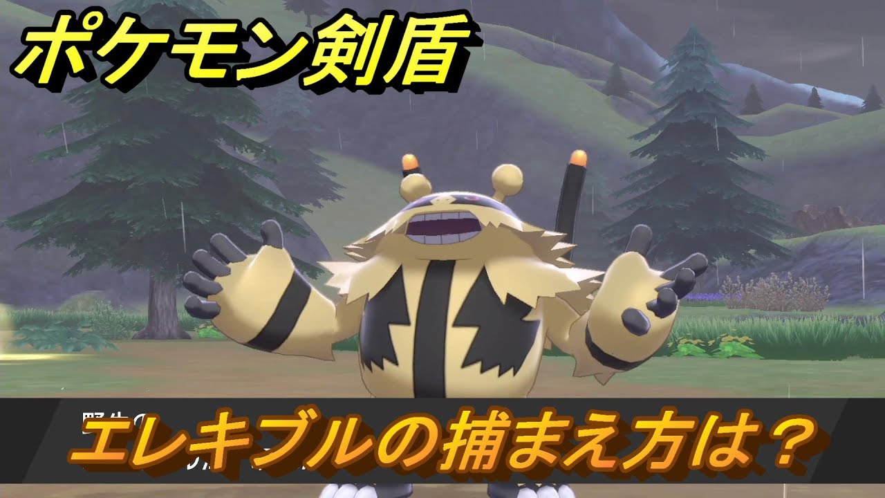 ポケモン剣盾　エレキブルを捕まえる方法！オススメの場所は？天気は？ポケモン図鑑コンプへの道！　最新版【ポケモンソード・シールド】