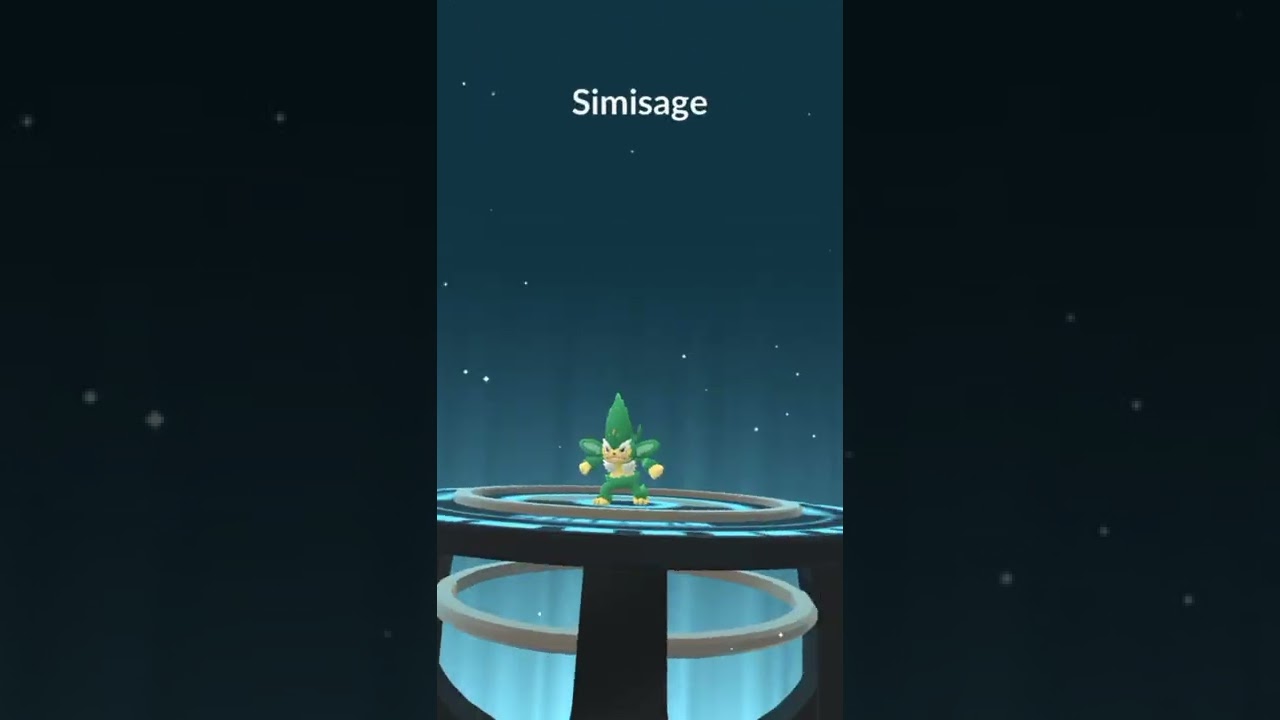 pansage Pokemon evolved simisage in Pokemon go