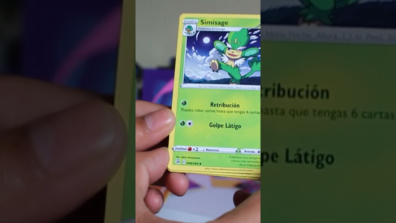 Abriendo cartas Pokémon me sale Coursola, Simisage poco común, Rotom y Mantine #cartaspokemon