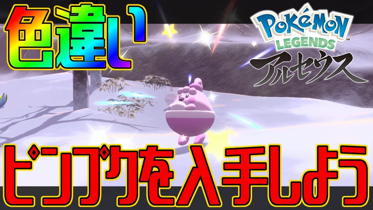 【ポケモンアルセウス】色違いピンプクを入手しよう【Pokémon LEGENDS アルセウス】