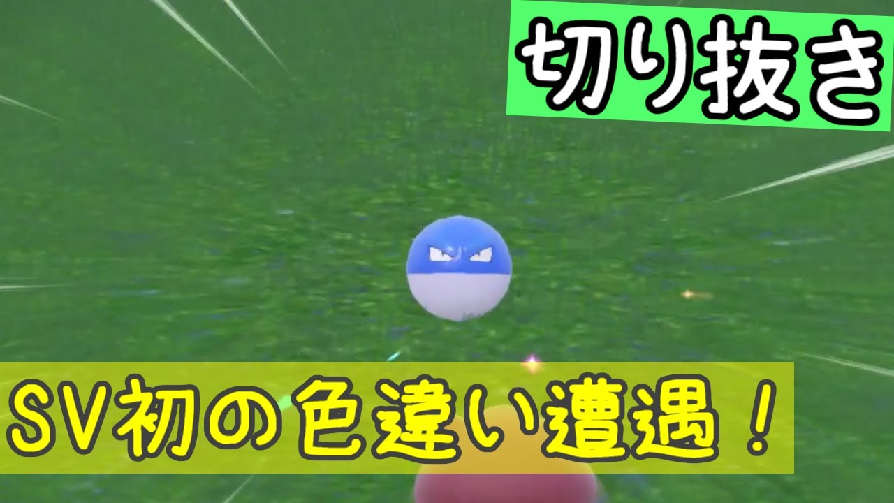 【ポケモンSV】色違いのビリリダマに遭遇！ じばくにビビりながらゲット成功！（2022/11/22）