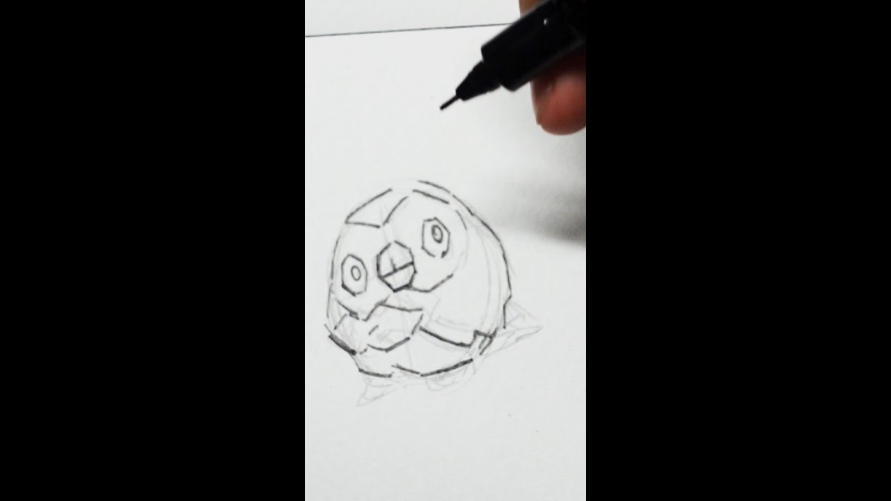 【ポケモン】　モクローを描いてみた
