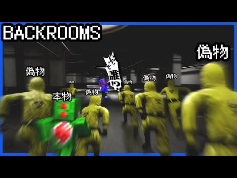 仲間の姿をした化け物が居る中で化け物のフリをするミドリクソ【Escape The Backrooms】