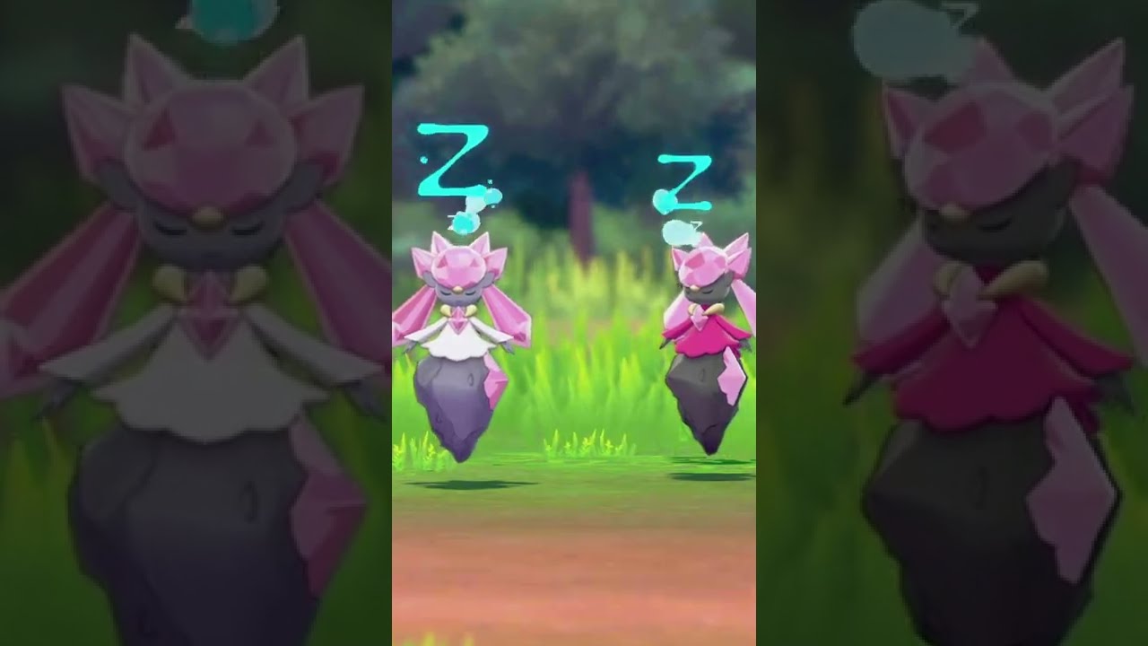 【癒し？】一緒にお昼寝するディアンシーダブル【ポケモン剣盾】 #Shorts