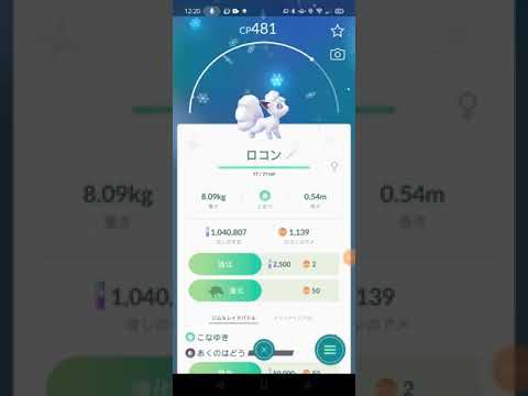 ポケモンGO★色違い進化★アローラロコンから(アローラ)キュウコンへ
