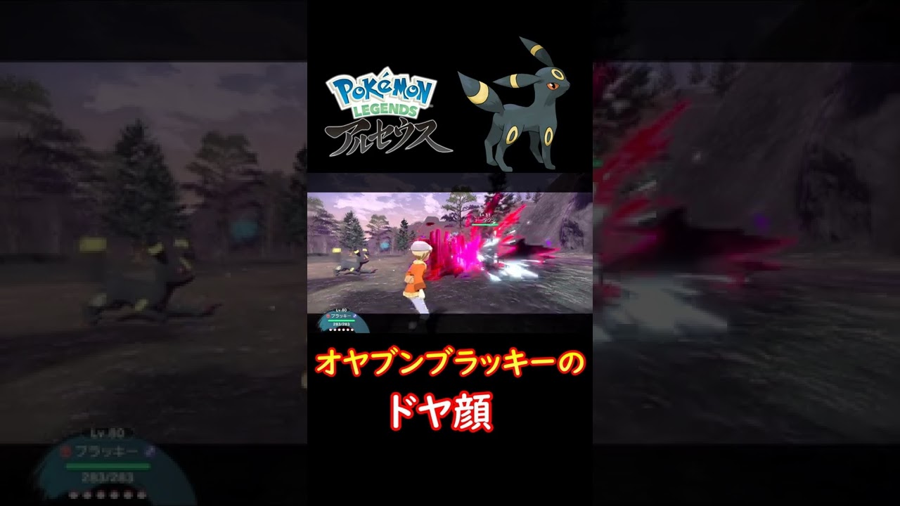 オヤブンブラッキー使ったらドヤ顔された件【Pokémon LEGENDS アルセウス】　　#shorts　＃ブラッキー　＃オヤブン