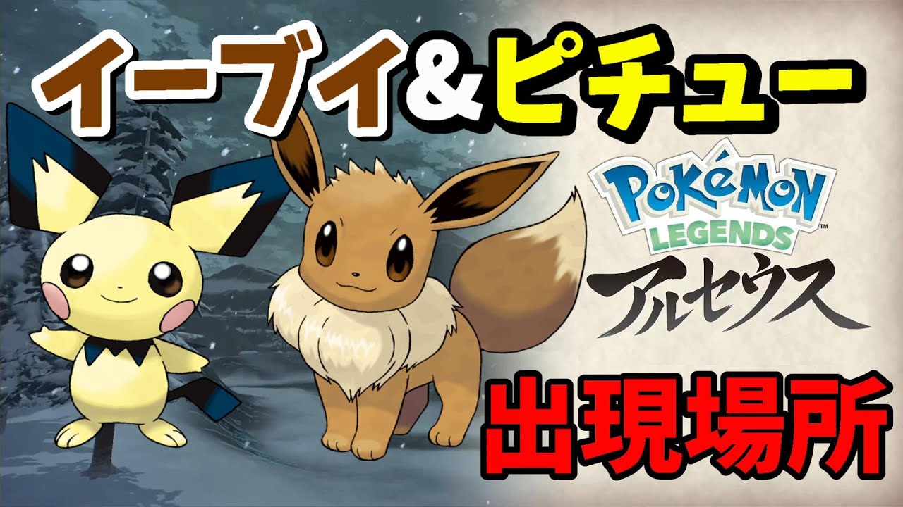 イーブイとピチューを初期MAPから入手する方法【ポケモンアルセウス】