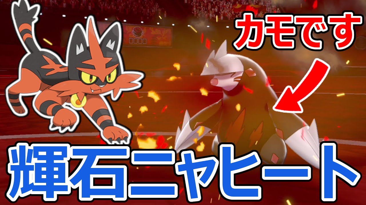 ドリュウズを狩り取る？しんかのきせきニャヒートが熱い！【ポケットモンスターソード＆シールド/剣盾】#ニャヒート育成論