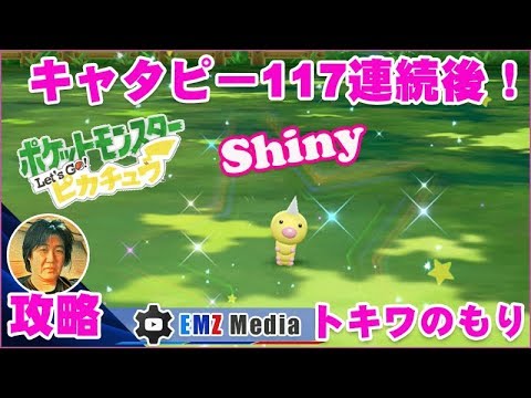 【ピカブイ 攻略】キャタピー117連後に色違いビードル「ひかるおまもり」無し