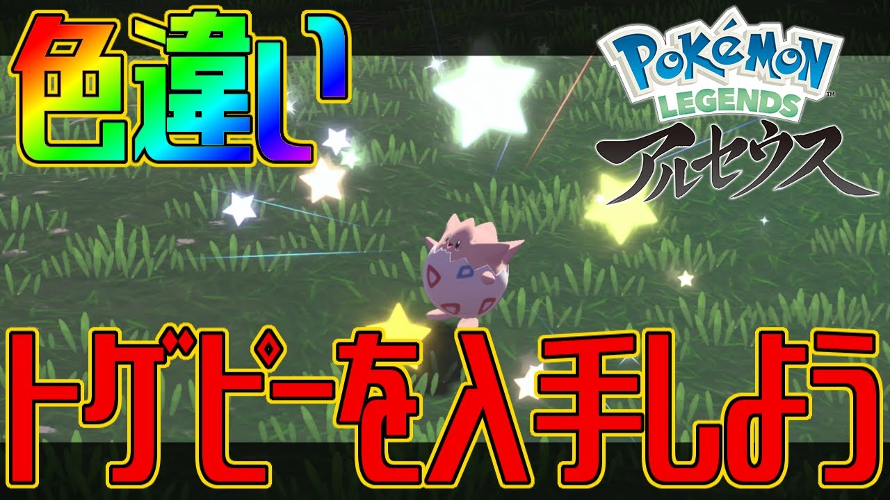 【ポケモンアルセウス】色違いトゲピーを入手しよう【Pokémon LEGENDS アルセウス】