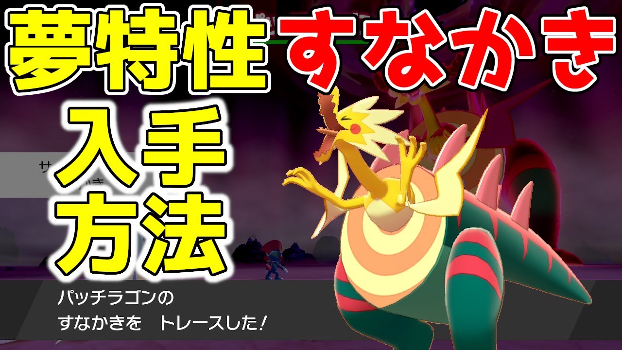 すなかきパッチラゴン、ウオノラゴン入手方法！夢特性化石キメラが出現するレイド巣穴の場所はここだ！【ポケモン剣盾実況】