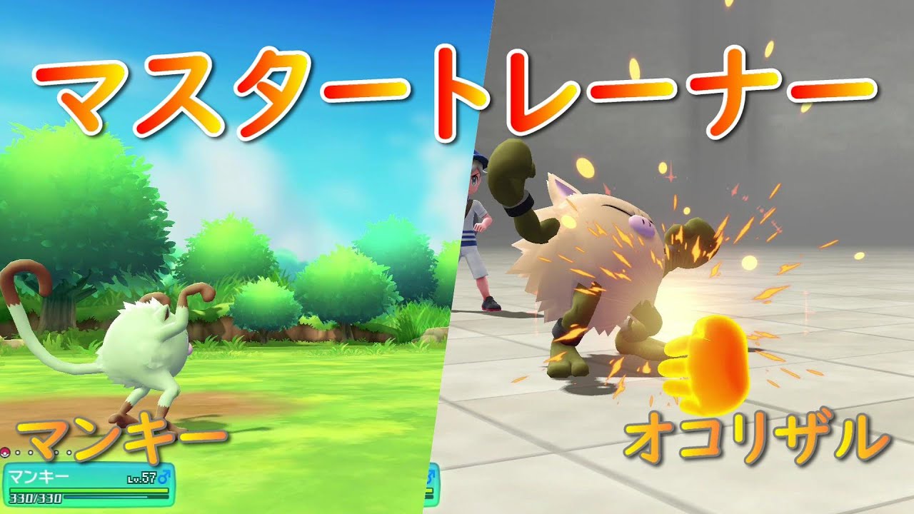 【ポケモン】マスタートレーナー（マンキー、オコリザル）【ピカブイ】