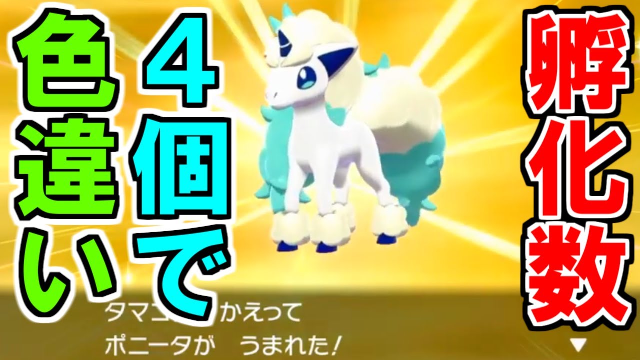 【奇跡】孵化数4個目で色違いガラルポニータを誕生させる男【ポケモン剣盾　ありがとう2019年】