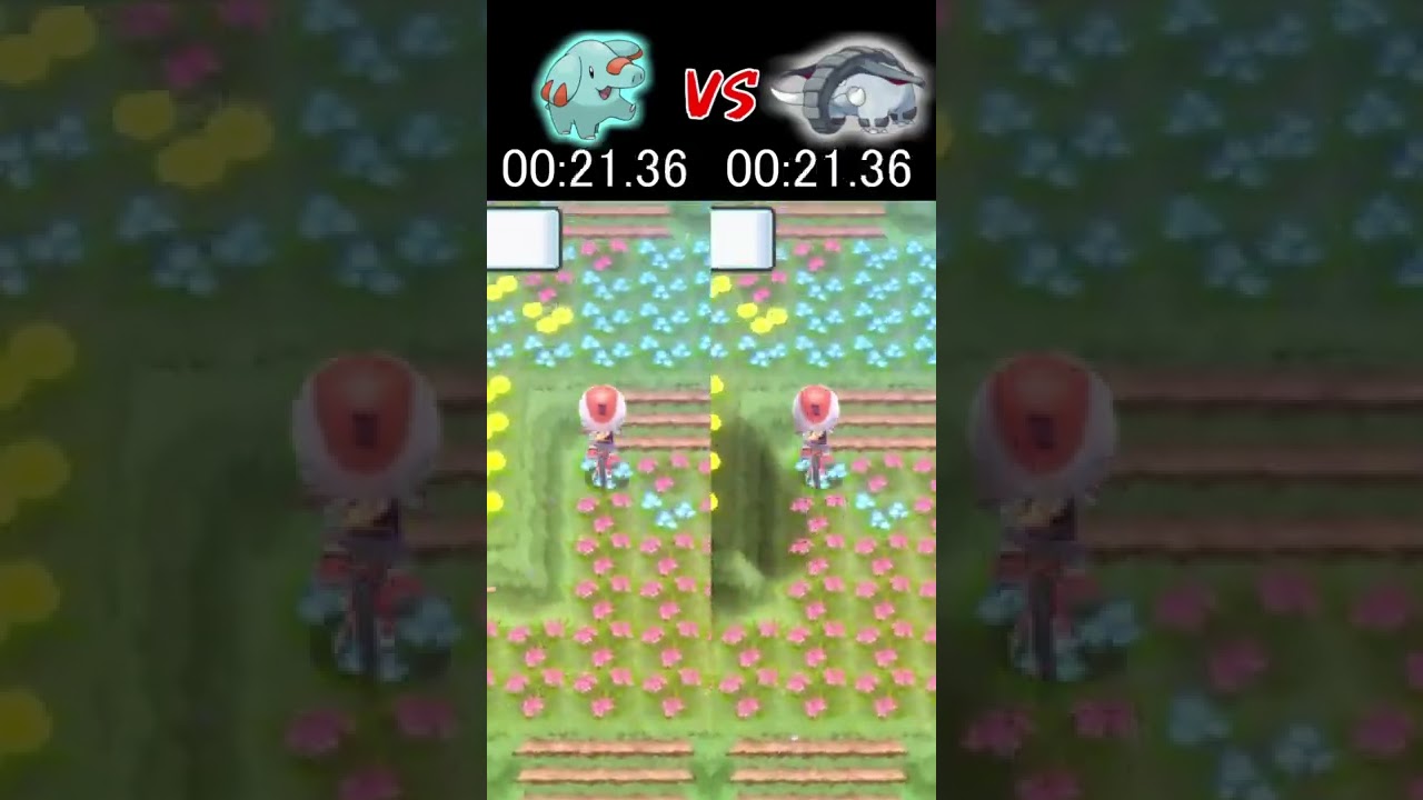 ドンファン VS ゴマゾウ 速いのはどっち？【ポケモンBDSP】#shorts