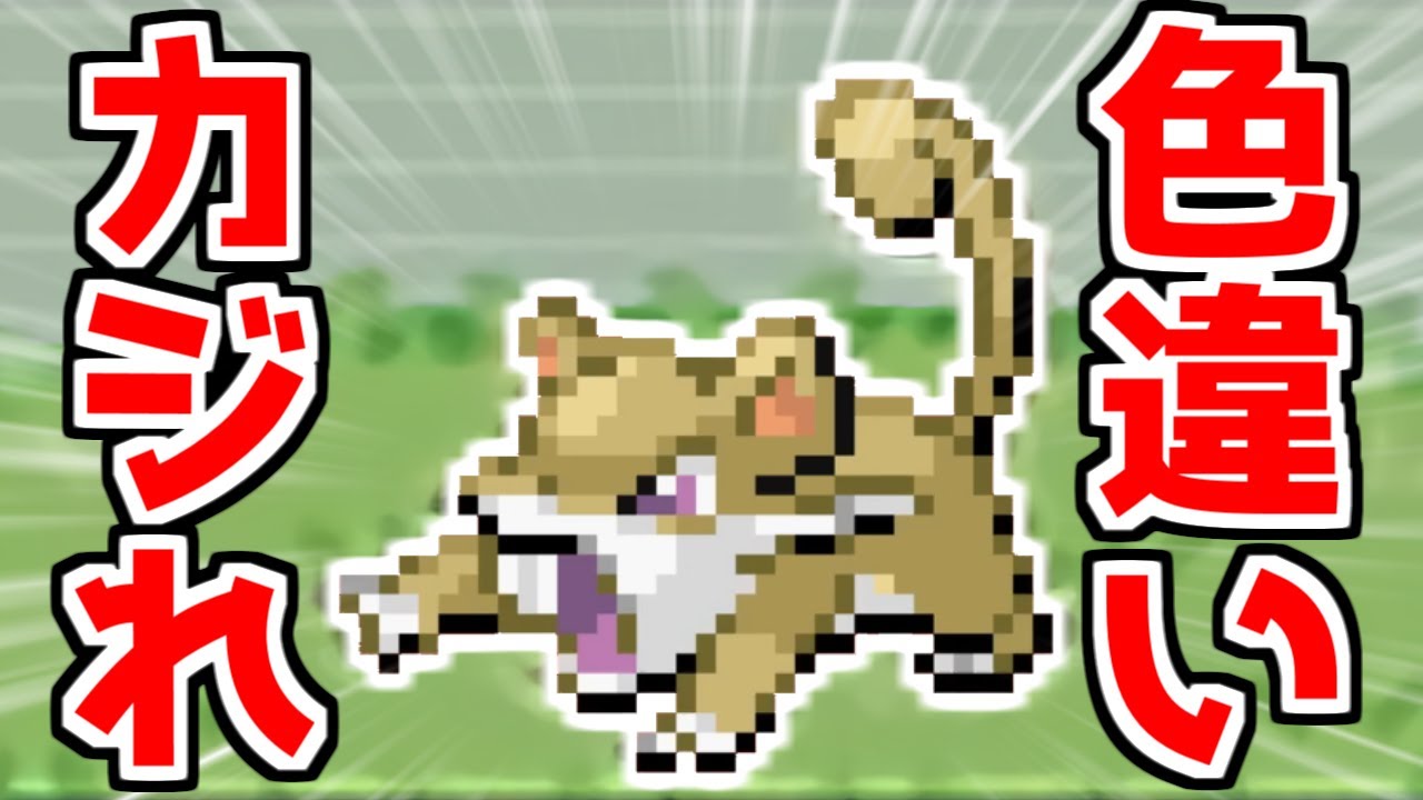 【色違い縛り】色違いコラッタが出たぞ！いかりのまえば最強【ポケモンFRLG】