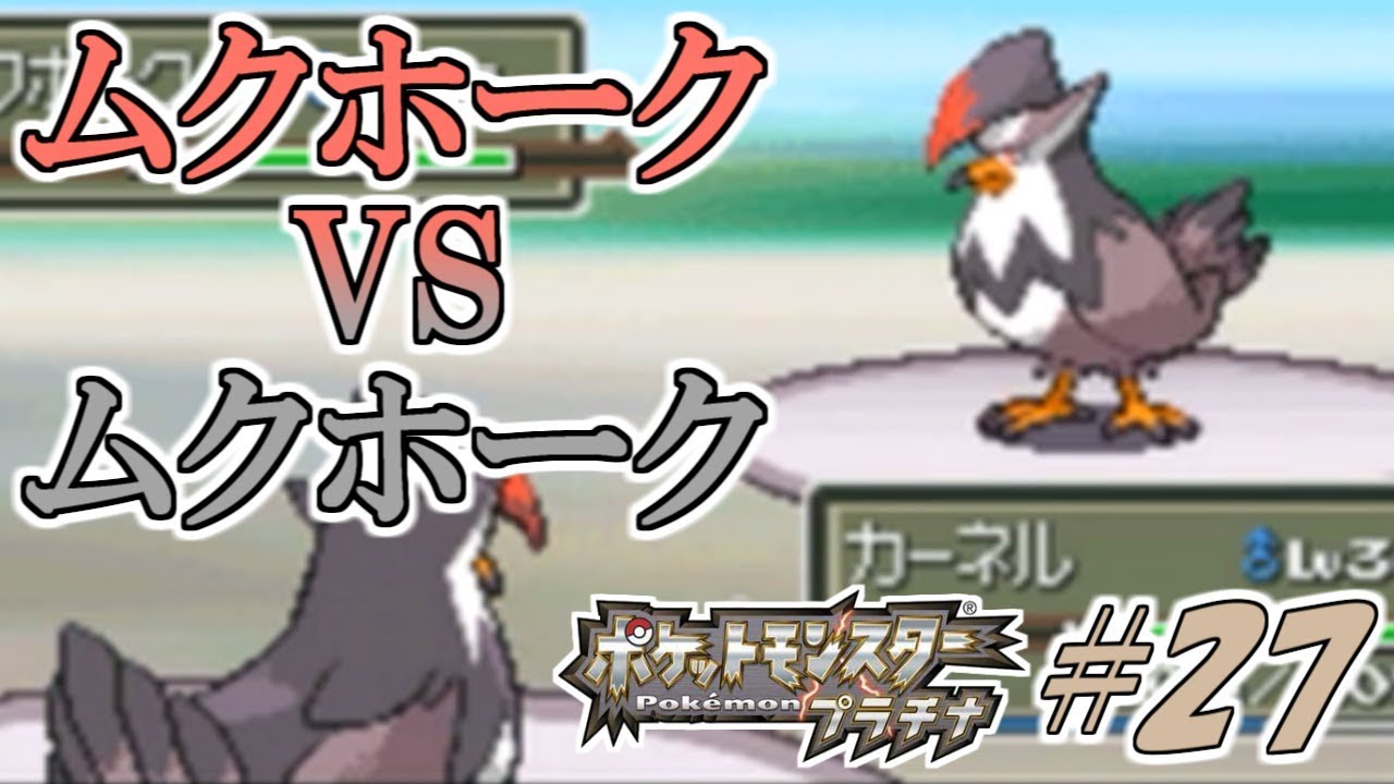 ムクホークVSムクホーク  ポケットモンスタープラチナ実況プレイ #27
