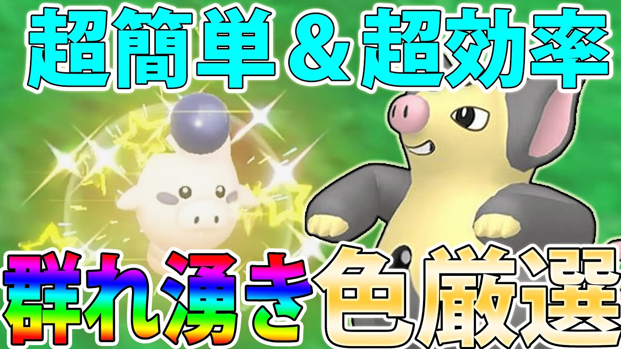 【爆速群れ湧き】バネブー＆ブーピッグの色違いを超簡単に入手する方法を紹介！群れ湧きで簡単＆高効率【ポケモンSV】