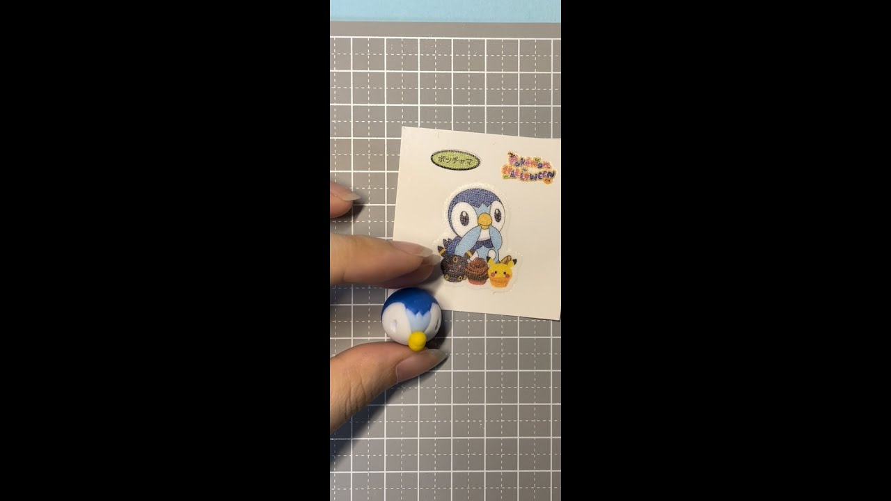 100均の樹脂粘土で飛び出るポッチャマ作ってみた　ハロウィン#shorts #pokemon #short #miniature