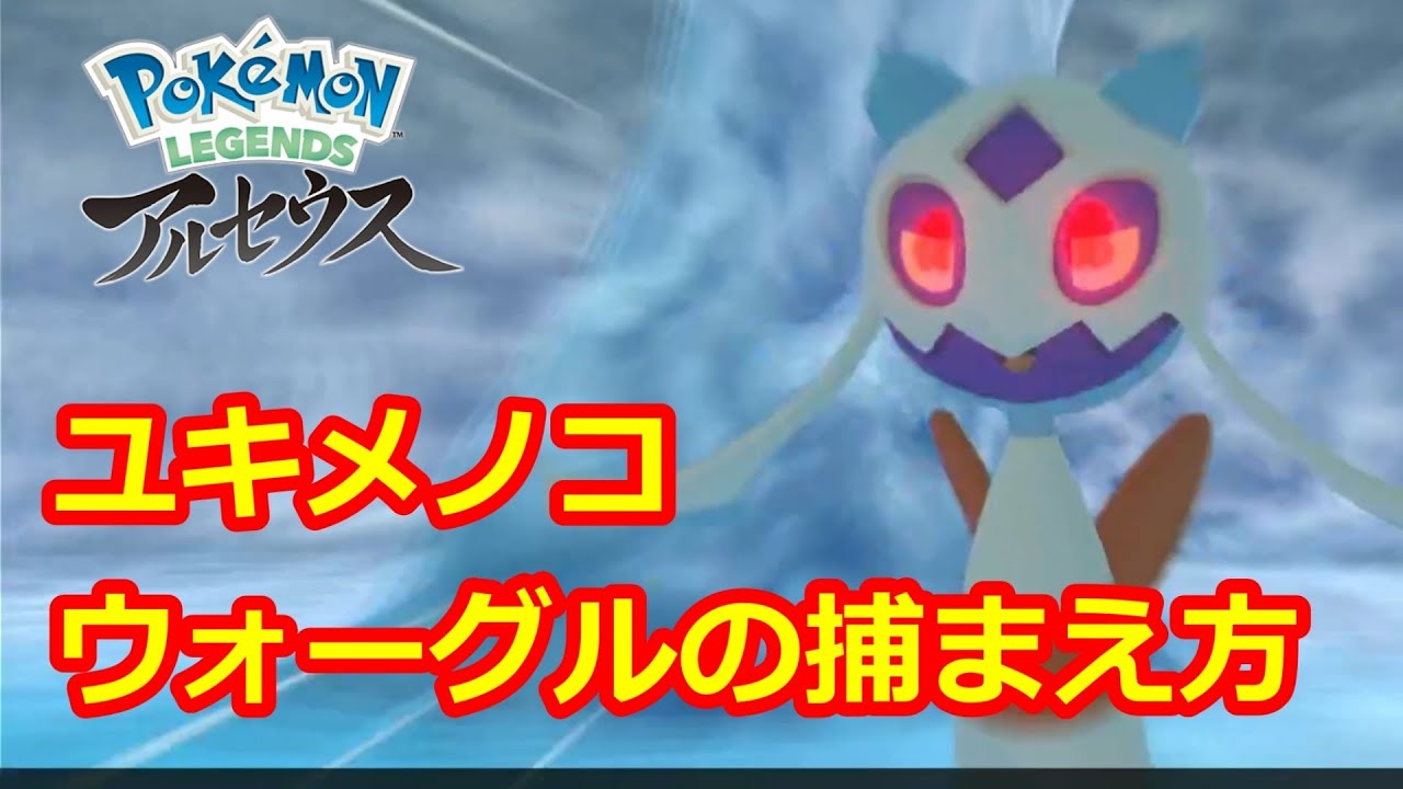 【ポケモン LEGENDS アルセウス】ユキメノコとウォーグルの捕まえ方