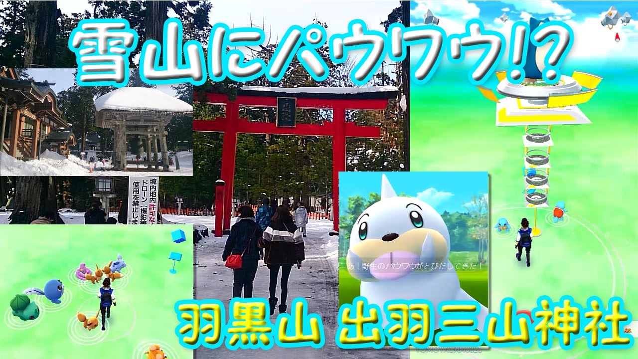 【雪山ポケモンGO】高個体値パウワウ!?羽黒山出羽三山神社