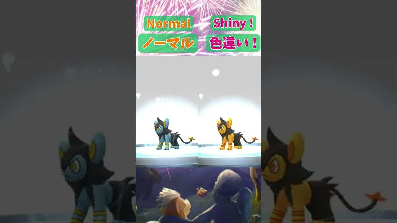 コリンク色違い(Shinx Shiny) →ルクシオ色違い (Luxio Shiny) → レントラー色違い (Luxray Shiny)【Pokémon GO】 #Shorts