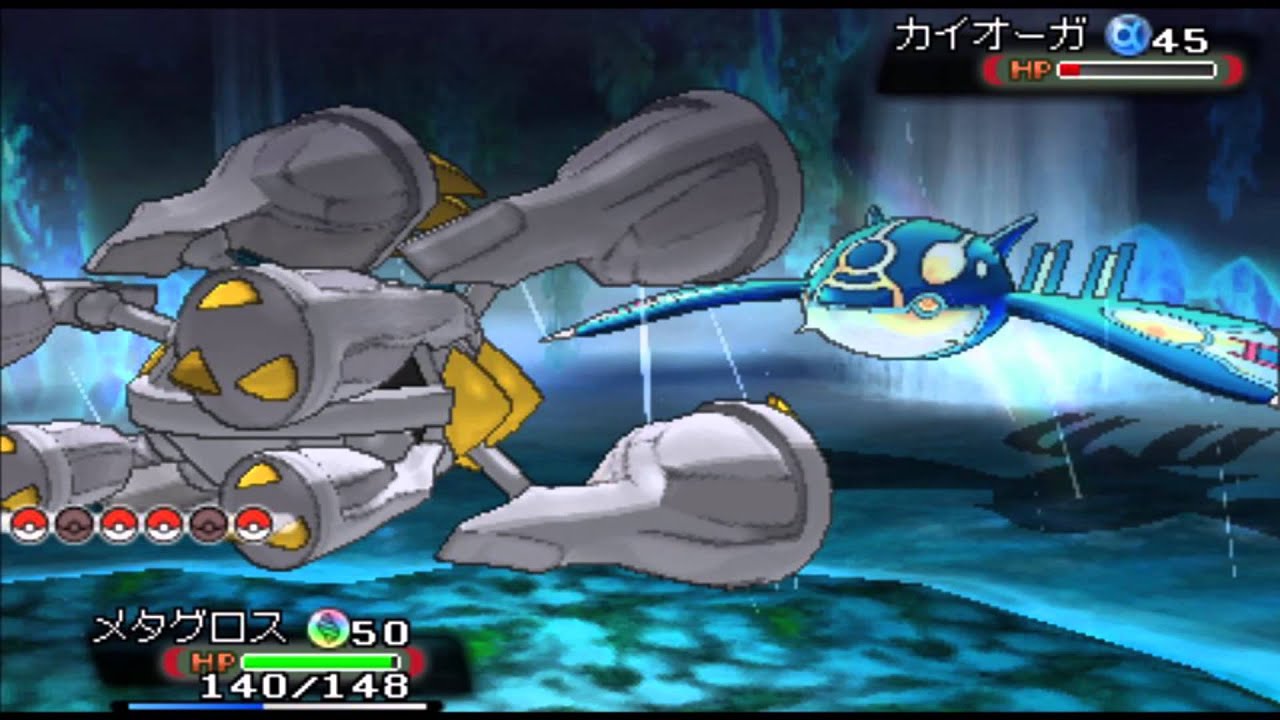 [ポケモンORAS実況]#4 ゲンシカイオーガ戦(マスターボールは使わない方がいいですよw)