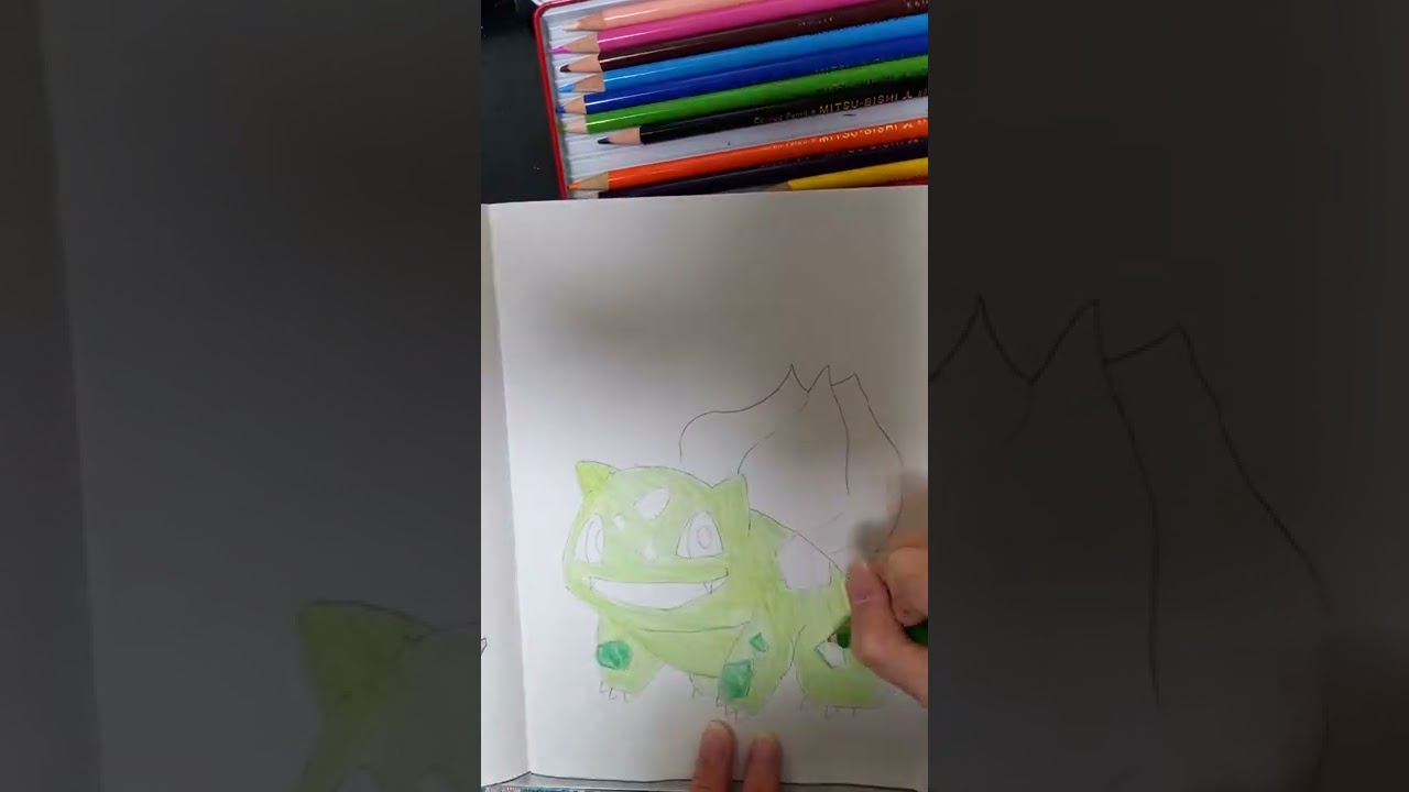 【初代151匹】ポケモン描けるかな？ 【15匹目 フシギダネ Bulbsaur】 #Shorts