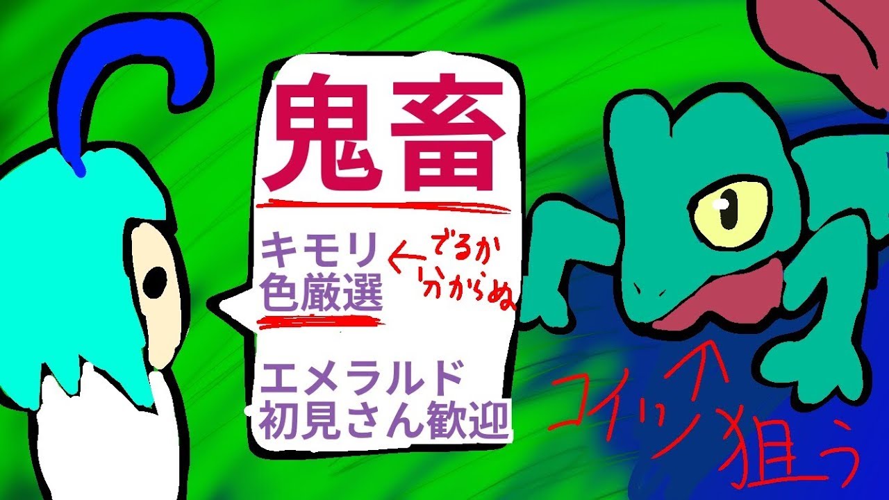 初見さんに大歓迎します。 エメラルドでキモリ色違いを狙う！