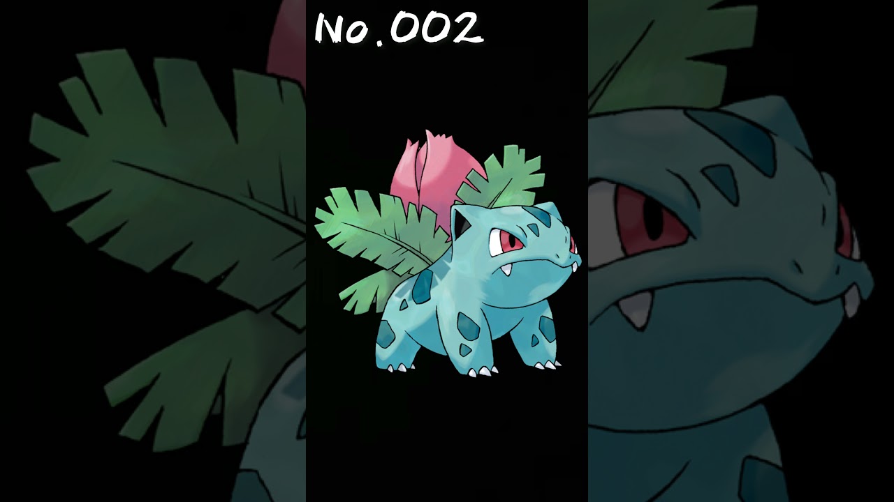 【ポケモン図鑑】 No.002 フシギソウ　#Shorts #ポケモン