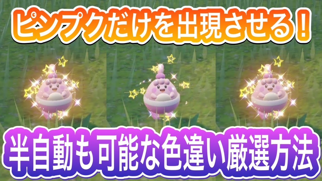 【超簡単】半自動も可能なピンプクの色違い厳選方法をご紹介【ポケモンSV】