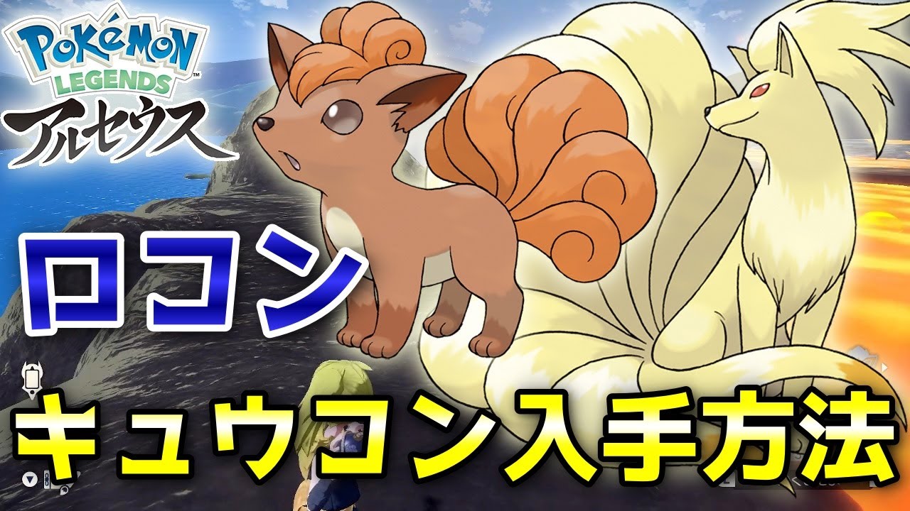 【アルセウス】ロコン・キュウコン入手方法！オヤブン（LV61）キュウコンを戦わずに捕獲するよ！【ポケモン レジェンズ】