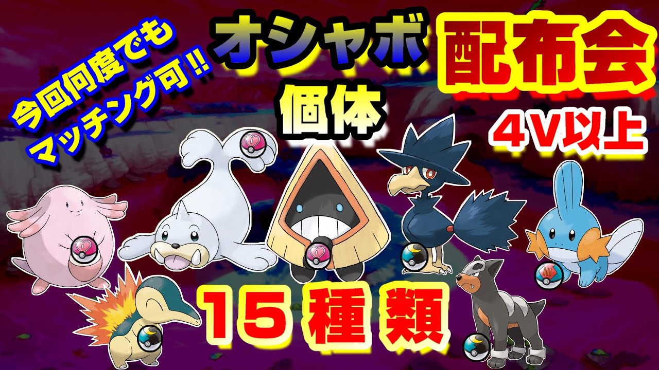 【ポケモンBDSP】オシャボ個体配布‼夢ヤミカラス、夢ユキワラシ、夢パウワウ追加！全て４V以上【ダイパリメイク】