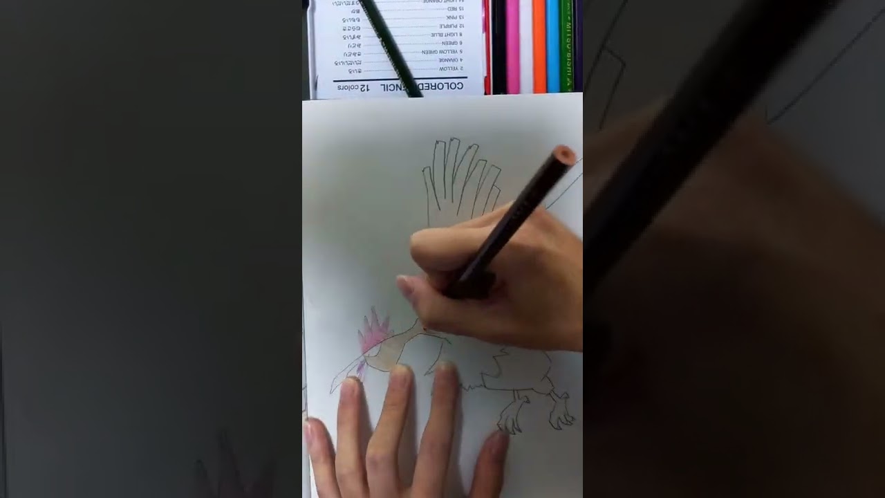 【初代151匹】ポケモン描けるかな？ 【39匹目 オニドリル Fearow】 #Shorts