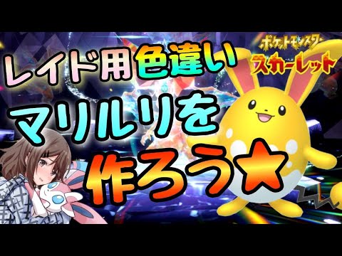 【ポケモンSV】マリルリの色違い厳選をしてレイド用を作ってみた‼