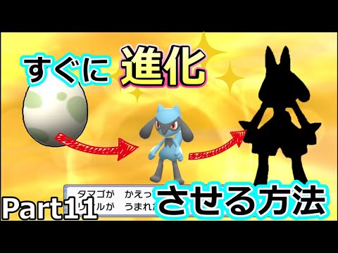 【ポケモンBDSP】リオルのたまごをもらってから最速でルカリオに進化させる方法！ 実況動画 part11