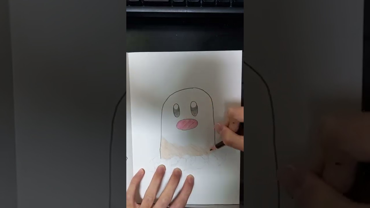 【初代151匹】ポケモン描けるかな？ 【25匹目 ディグダ Diglett】 #Shorts