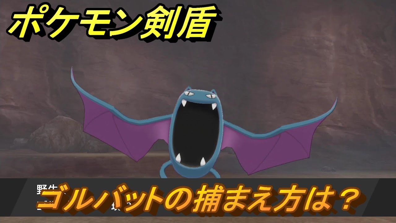 ポケモン剣盾　ゴルバットを捕まえる方法！オススメの場所は？天気は？ポケモン図鑑コンプへの道！　最新版【ポケモンソード・シールド】
