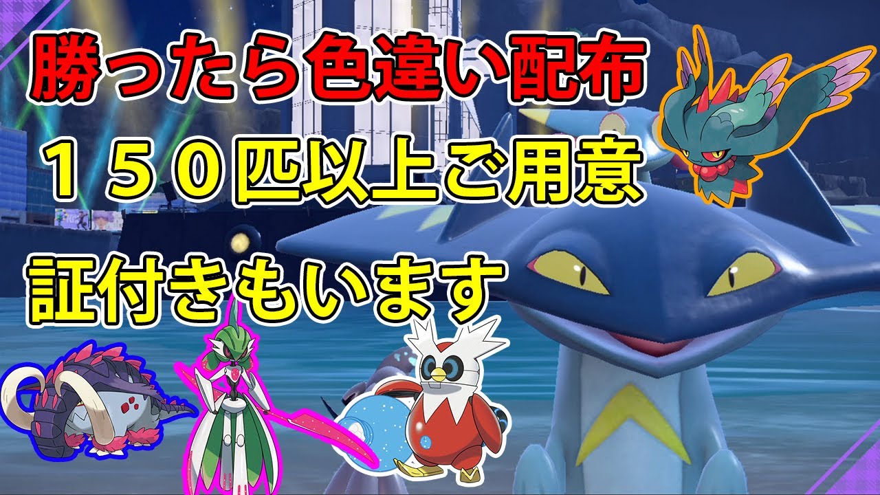 バトルに勝ったら色違い配布【ポケモンSV】